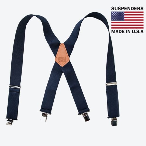 画像クリックで大きく確認できます　Click↓1: サスペンダー クリップ式（ネイビー）/M&F Western Products Clip Suspenders(Navy)