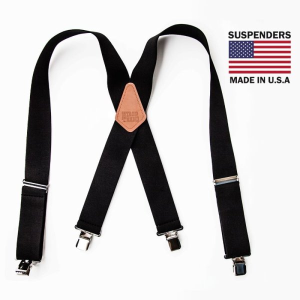 画像1: サスペンダー クリップ式（ブラック）/M&F Western Products Clip Suspenders(Black)