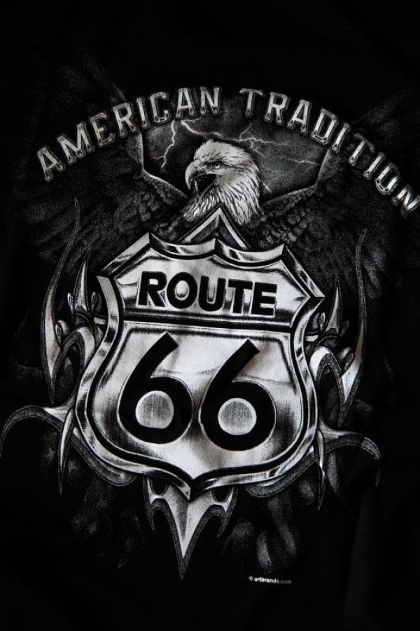 画像2: ルート66 半袖Tシャツ（ブラック・イーグル）/Route 66 T-shirt