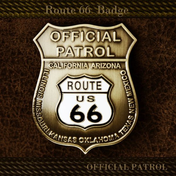 画像1: ルート66 オフィシャルパトロール バッジ/Route 66 Badge