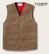 フィルソン マッキーノウールラインド ティンクロス クルーザー ベスト（ダークタン）XS/Filson Lined Cruiser Vest(Dark Tan)