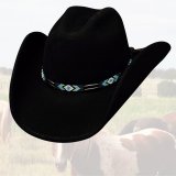 ブルハイド カウボーイハット シークレットメッセージ（ブラック）/Bullhide Cowboy Hat Secret Message(Black)