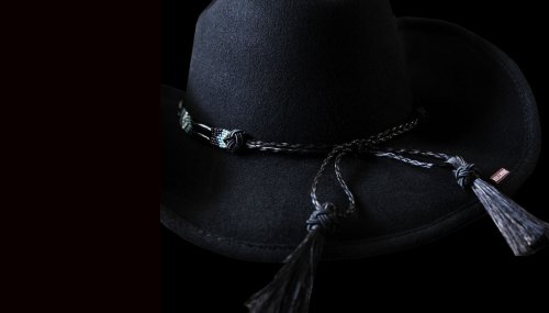 画像クリックで大きく確認できます　Click↓2: ブルハイド カウボーイハット シークレットメッセージ（ブラック）/Bullhide Cowboy Hat Secret Message(Black)