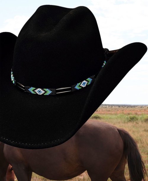 画像クリックで大きく確認できます　Click↓1: ブルハイド カウボーイハット シークレットメッセージ（ブラック）/Bullhide Cowboy Hat Secret Message(Black)