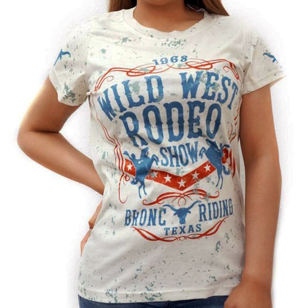 画像1: レディース ウエスタン 半袖Tシャツ（ワイルドウエストロデオ）/Wild West Short Sleeve T-shirt(Women's)