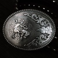 ノコナ サドルブロンコ ウエスタン ベルト バックル（シルバー）/Nocona Saddle Bronc Belt Buckle(Silver)