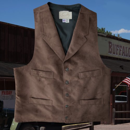 画像クリックで大きく確認できます　Click↓1: スカリー ソリッド ベスト（ブラウン）/Scully Solid Vest(Chocolate)