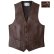 画像1: スカリー ウエスタン レザー ベスト（チョコレートブラウン）/Scully Western Lamb Leather Vest(Chocolate) (1)