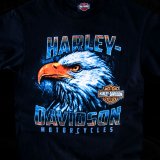 ハーレーダビッドソン アメリカンイーグル 半袖Tシャツ（ブラック）/Harley Davidson American Eagle Shortsleeve T-shirt(Black)