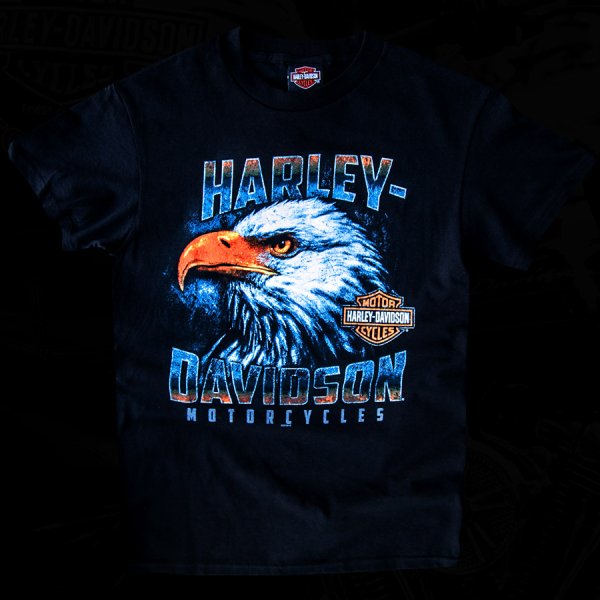 画像4: ハーレーダビッドソン アメリカンイーグル 半袖Tシャツ（ブラック）/Harley Davidson American Eagle Shortsleeve T-shirt(Black)