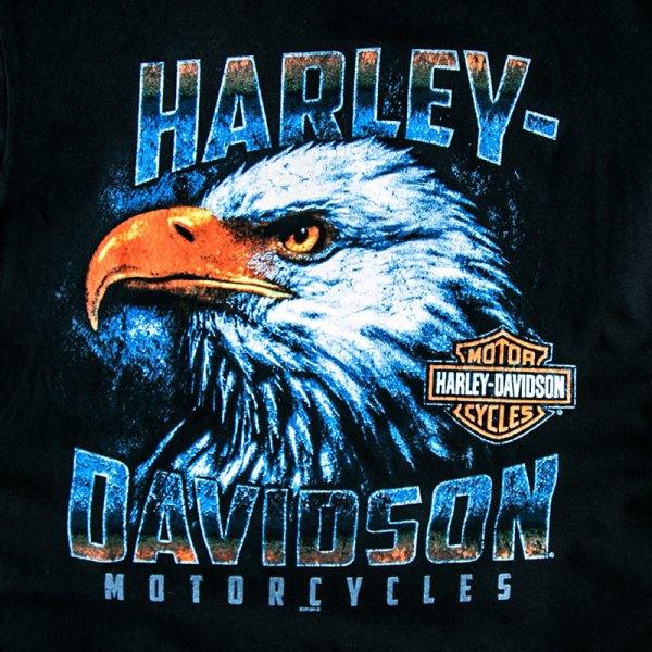 画像2: ハーレーダビッドソン アメリカンイーグル 半袖Tシャツ（ブラック）/Harley Davidson American Eagle Shortsleeve T-shirt(Black)