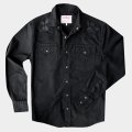 スナップフロント ウエスタンシャツ（ブラック・ブラックローズ刺繍）/Desperado Long Sleeve Western Shirt(Black/Black Rose)