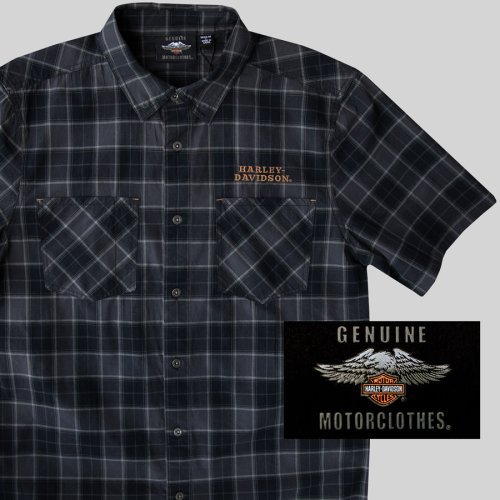 画像クリックで大きく確認できます　Click↓1: ハーレーダビッドソン 半袖シャツ（ブラック）S/Harley Davidson Shortsleeve Shirt(Black)