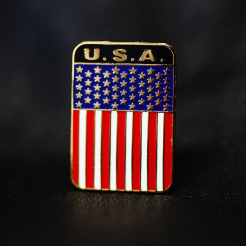 画像クリックで大きく確認できます　Click↓1: U.S.A 星条旗・アメリカ国旗 ピンバッジ/Pin U.S.A Flag