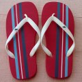 アバクロンビー＆フィッチ ビーチサンダル レッド/ストライプ（メンズ）/Abercrombie&Fitch Flip Flop Red Stripe（Mens)