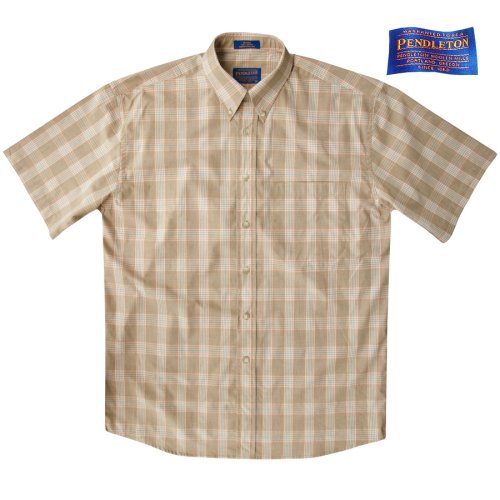 画像クリックで大きく確認できます　Click↓1: ペンドルトン 半袖 シャツ（タン/ブルー）/Pendleton Plaid Shortsleeve Shirt(Tan)