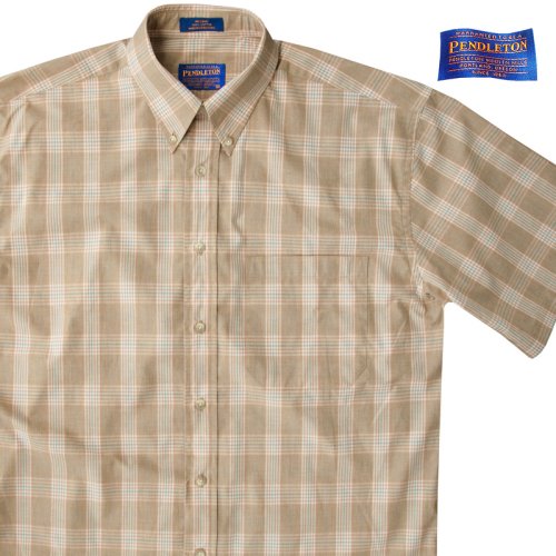 画像クリックで大きく確認できます　Click↓2: ペンドルトン 半袖 シャツ（タン/ブルー）/Pendleton Plaid Shortsleeve Shirt(Tan)