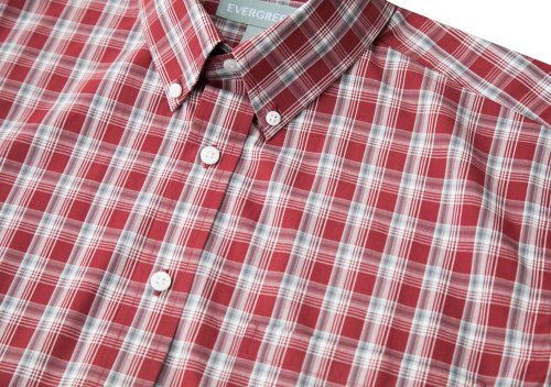 画像クリックで大きく確認できます　Click↓3: エバグリーン 半袖 シャツ（バーガンディー）/Evergreen Plaid Shortsleeve Shirt