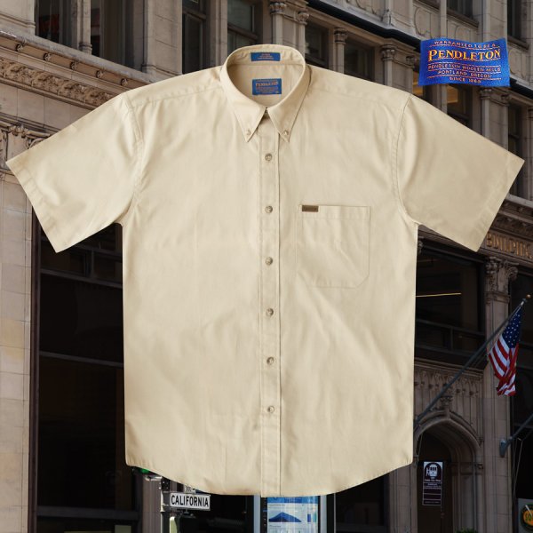 画像4: ペンドルトン 半袖 シャツ（タン）/Pendleton Plain Shortsleeve Shirt(Tan)