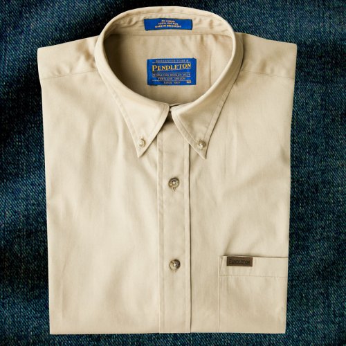 画像クリックで大きく確認できます　Click↓2: ペンドルトン 半袖 シャツ（タン）/Pendleton Plain Shortsleeve Shirt(Tan)