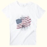 アメリカンフラッグ 半袖Tシャツ（ホワイト）S/American Flag Short Sleeve T-shirt(Women's)