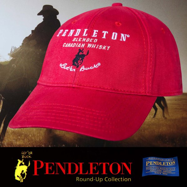 画像1: ペンドルトン ロデオ キャップ（レッド）/Pendleton Round Up Whisky Cap(Red)