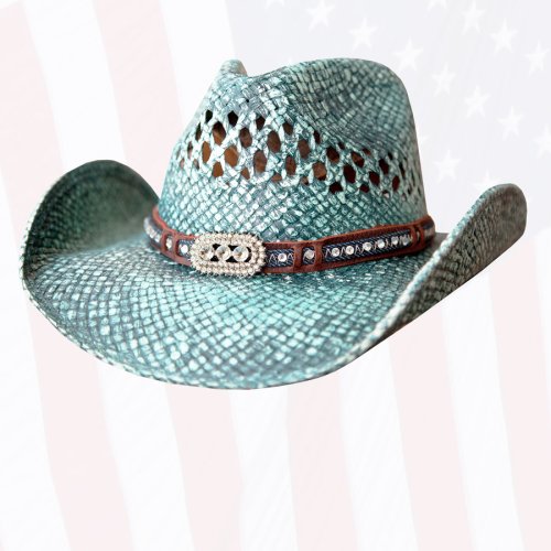 画像クリックで大きく確認できます　Click↓1: ウエスタン ストローハット（デニム）/Western Straw Hat(Denim)