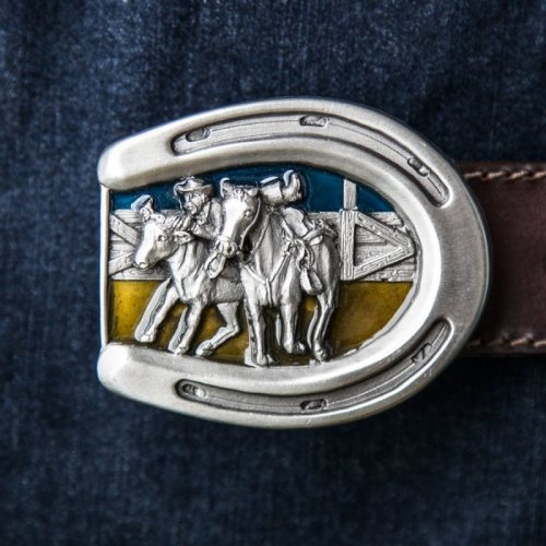 画像クリックで大きく確認できます　Click↓1: ウエスタン バックル ホースシュー/Western Buckle Horseshoe