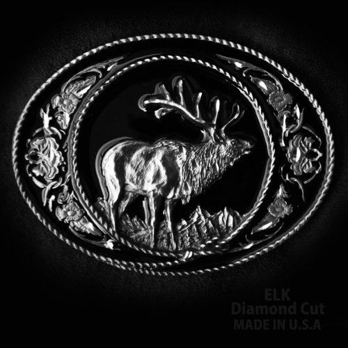 画像クリックで大きく確認できます　Click↓2: ベルト バックル エルク（ダイアモンドカット）/Belt Buckle ELK(Diamond Cut)