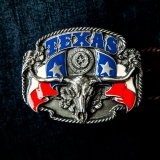 ベルト バックル ステート オブ テキサス・ロングホーンスカル/Belt Buckle THE STATE OF TEXAS