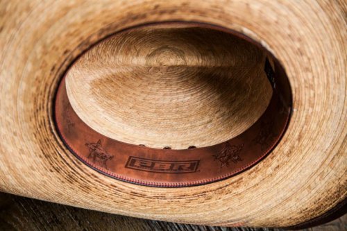 画像クリックで大きく確認できます　Click↓3: PBR プロフェッショナル ブルライダース ストロー カウボーイ ハット（ナチュラル・ブラウン）ラージサイズ61cm〜63cm/PBR Cowboy Hat(Natural/Brown)