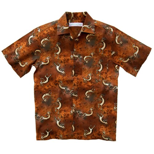 画像クリックで大きく確認できます　Click↓3: カリフォルニア トロピック USA キャンプシャツ（ココペリ）/California Tropic Camp Shirt