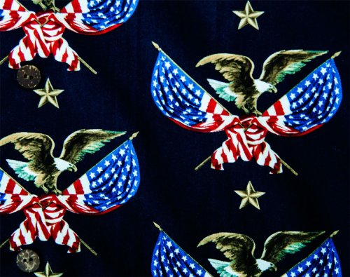 画像クリックで大きく確認できます　Click↓3: カリフォルニア トロピック USA キャンプシャツ（アメリカンイーグル）/California Tropic Camp Shirt