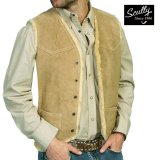 スカリー スナップフロント ボアスエード ベスト（タバコ）S/Scully Boar Suede Leather Vest(Tobacco)