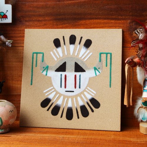 画像クリックで大きく確認できます　Click↓1: アメリカインディアン ナバホ族 サンドペイント 砂絵/Navajo Sandpainting