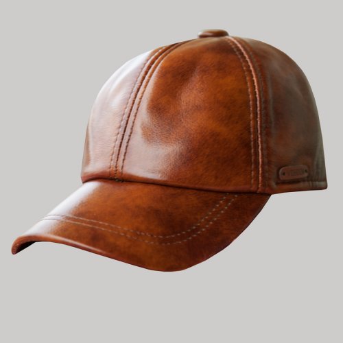 画像クリックで大きく確認できます　Click↓1: レザーキャップ（ディストレス ブラウン）/Leather Cap(Distressed Brown)