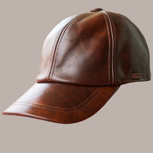 画像クリックで大きく確認できます　Click↓1: レザーキャップ（コーヒー）/Leather Cap(Coffee)