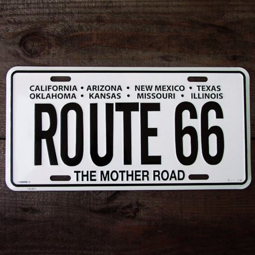 画像クリックで大きく確認できます　Click↓1: ルート66 ライセンスプレート マザーロード/The Mother Road Route 66 License Plate