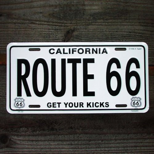 画像クリックで大きく確認できます　Click↓1: ルート66 ライセンスプレート カリフォルニア/California Route 66 License Plate