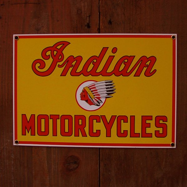 画像1: インディアン モーターサイクル Indian Motorcycles メタルサイン