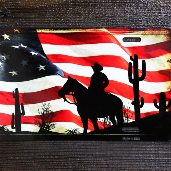 画像2: アメリカン カウボーイ ライセンスプレート/License Plate Amercan Cowboy