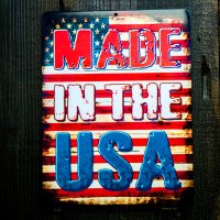 MADE IN THE USA 星条旗 メタルサイン/Metal Sign American Flag
