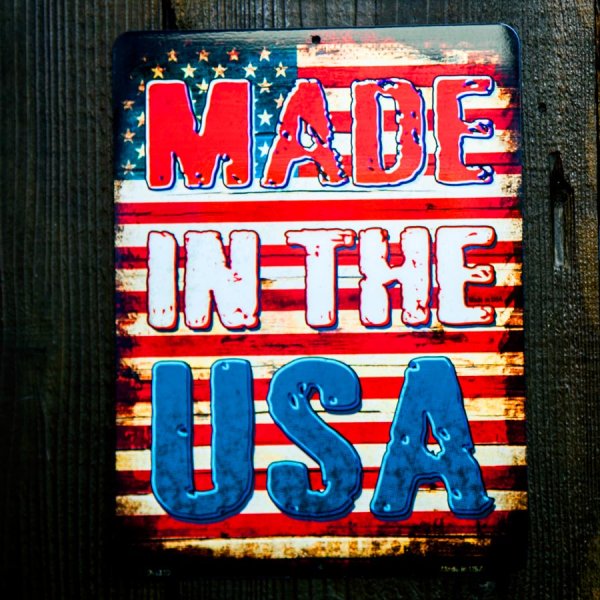 画像1: MADE IN THE USA 星条旗 メタルサイン/Metal Sign American Flag