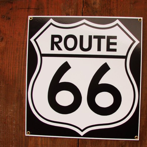 画像クリックで大きく確認できます　Click↓1: ルート66 メタルサイン/Route 66 Metal Sign