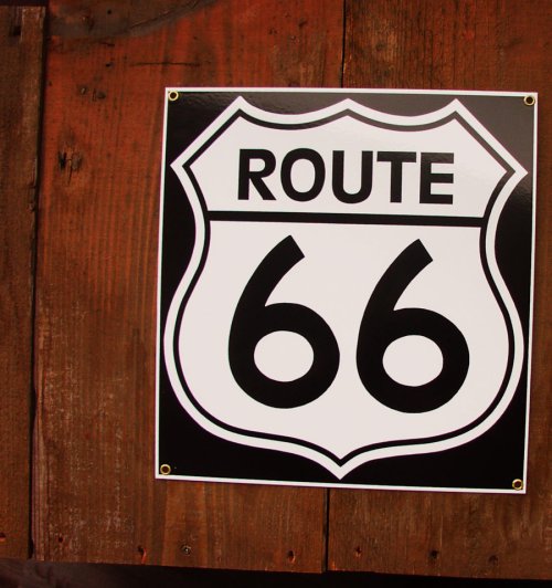 画像クリックで大きく確認できます　Click↓2: ルート66 メタルサイン/Route 66 Metal Sign