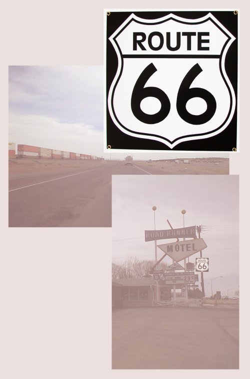 画像クリックで大きく確認できます　Click↓3: ルート66 メタルサイン/Route 66 Metal Sign