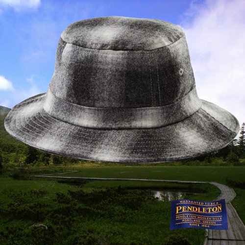 画像クリックで大きく確認できます　Click↓1: ペンドルトン バケット ハット（ブラック・チャコール）/Pendleton Plaid Bucket Hat