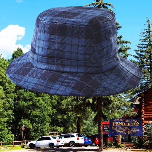 画像クリックで大きく確認できます　Click↓1: ペンドルトン バケット ハット（ペンドルトンブループラッド）/Pendleton Plaid Bucket Hat