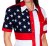 画像3: スカリー 刺繍スター☆ USA アメリカ国旗 シャツ（半袖/アメリカンフラッグ）/Scully Western Shirt(Women's) (3)