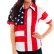 画像1: スカリー 刺繍スター☆ USA アメリカ国旗 シャツ（半袖/アメリカンフラッグ）/Scully Western Shirt(Women's) (1)
